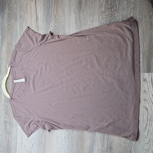 Aritzia The Group Babaton 1X foundation crew t-shirt shadow mauve